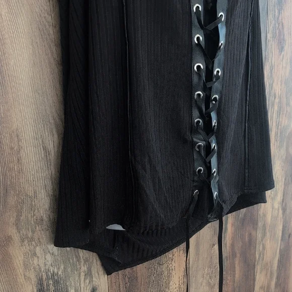 Nextmia Black Lace-Up Camisole Tank Top 22               -c148 - Picture 3 of 7